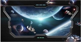 神秘外太空星球背景墙装饰壁画