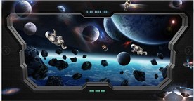 窗外太空景色天顶背景墙装饰壁画