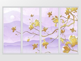 中国风创意意境移门