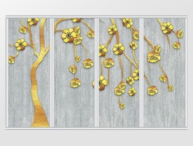 现代简约发财树移门