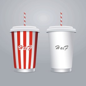 纸杯饮料模型设计素材咖啡打包杯