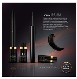 化妆品睫毛膏模型广告素材海报