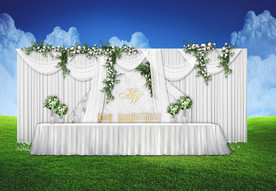 户外大理石森系签到区