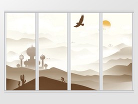 现代简约沙漠移门