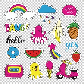 潮流时尚贴纸素材