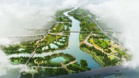 河岸景观绿化设计