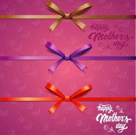 三色高档蝴蝶结背景粉色爱情素材