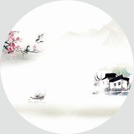 水墨江南山水画 源分层