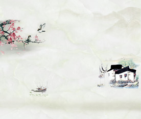 水墨江南风景画 源分层