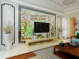 背景墙纸效果样机