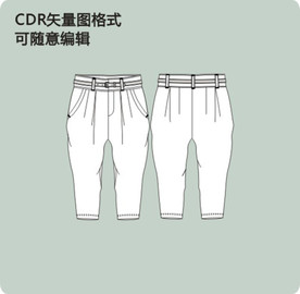 高腰休闲时尚六分裤子