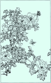 荷花 扇面 伊瑪- 多角度花籃扇12