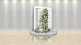 白粉色森系展示区