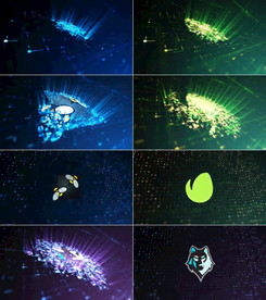 散发科技光芒的标志LOGO模板