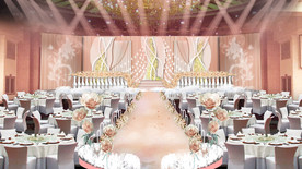 香槟色婚礼仪式区效果图