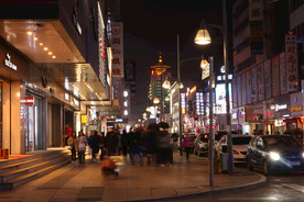 长春重庆路夜景延时视频