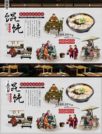 馄饨背景墙