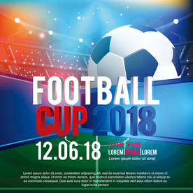 俄罗斯世界杯预告海报设计