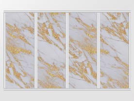 金沙白色大理石移门