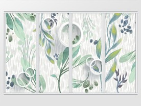 时尚现代简约树叶移门