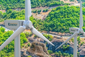 风能发电标志样机一键贴图