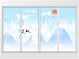 中式江南古风移门