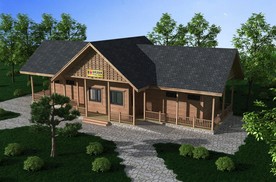 木屋模型 木屋效果图带材质