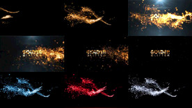 炫美星尘粒子揭示出logo