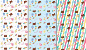 雪糕 矢量 无缝印花