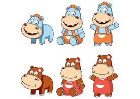 河马卡通吉祥物