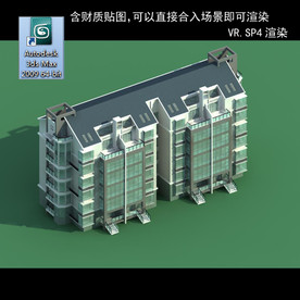 多层建筑 景观 小区 地产 楼