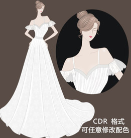 CDR矢量图婚纱礼服