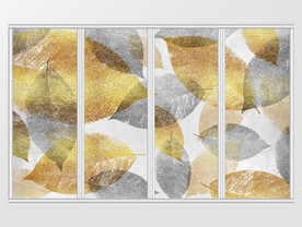 现代简约质感自然叶子移门