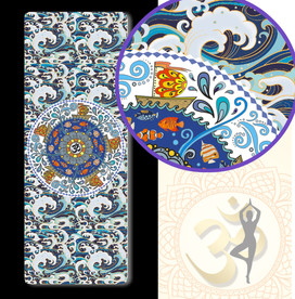 瑜伽垫图案 大海航行印花