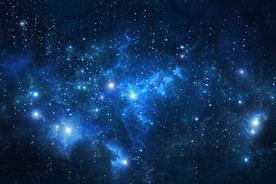 高清蓝色星空吊顶穹顶背景