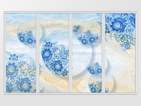 青花瓷大理石移门