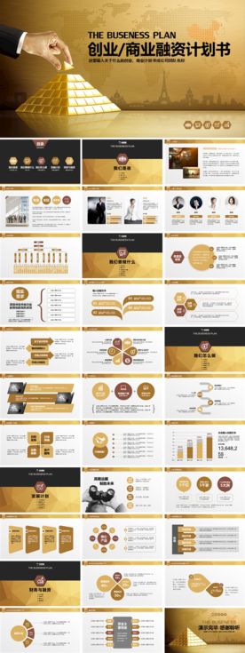 商业融资计划书PPT模板