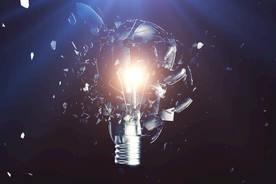 爆裂的灯泡场景素材