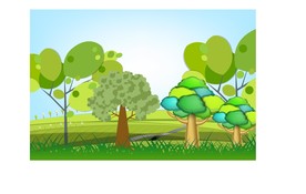 矢量树木野外风景素材