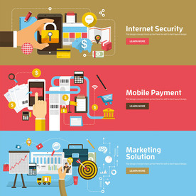 手机互联网创意插画