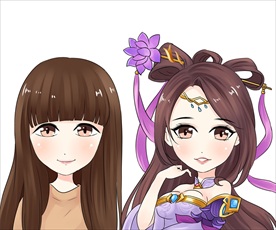 原创卡通Q版女士