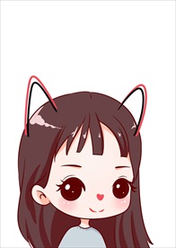 原创卡通Q版带发箍可爱女士