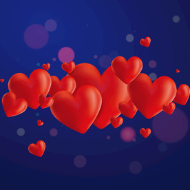 创意立体质感爱心情人节