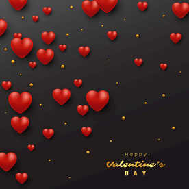 创意质感立体爱心情人节