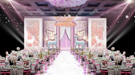 粉紫色婚礼仪式区