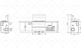 集成灶安装示意图
