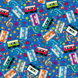 创意炫彩质感磁带录音带潮流元素