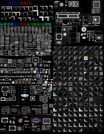 腰线角花水刀拼花CAD图库