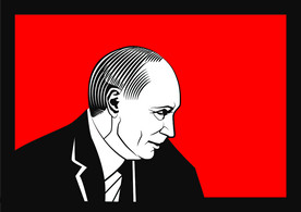 普京俄罗斯总统简笔画矢量图PJ