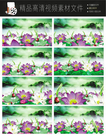 荷塘月色荧光蝴蝶高清LED视频